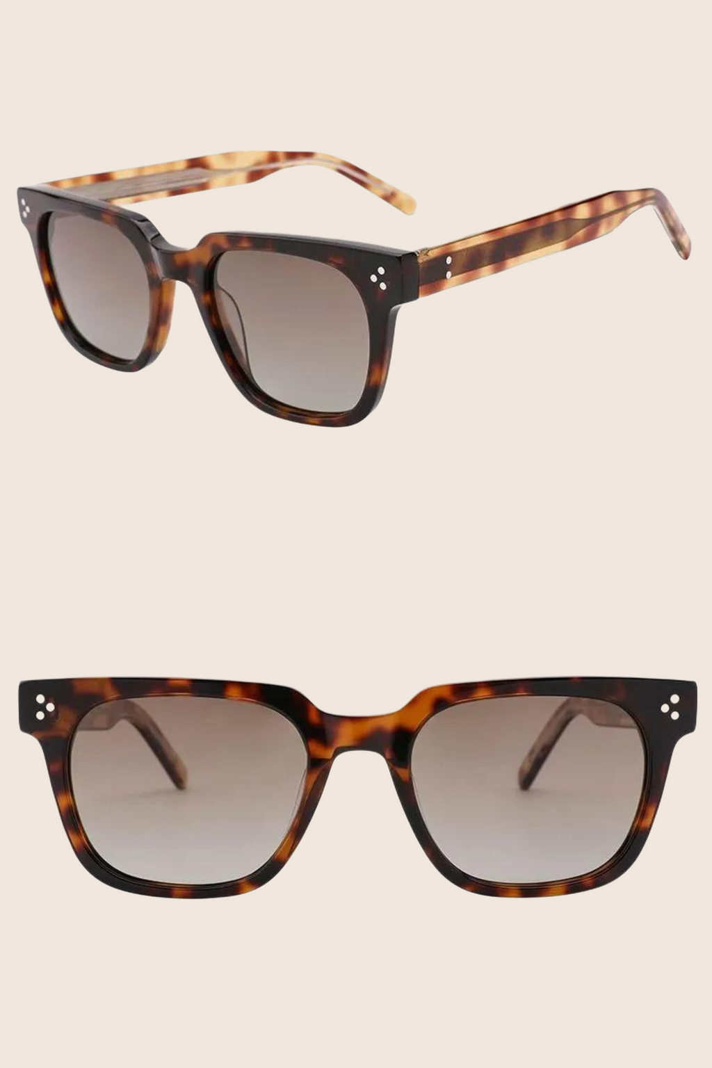 Novara Madrid Brown Tortoiseshell Polarised Sunglasses front view