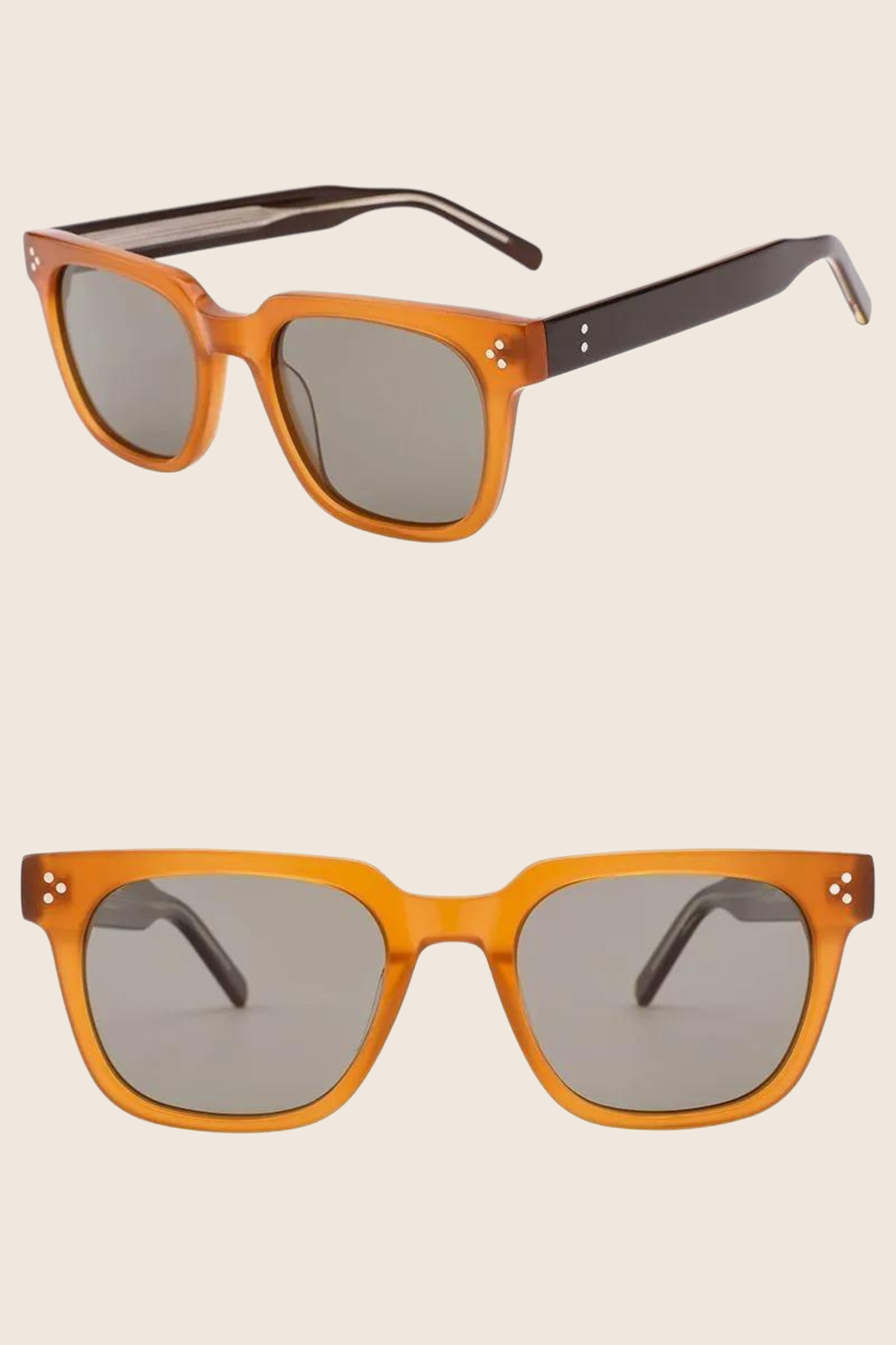 Novara Madrid Orange Polarised Sunglasses front view