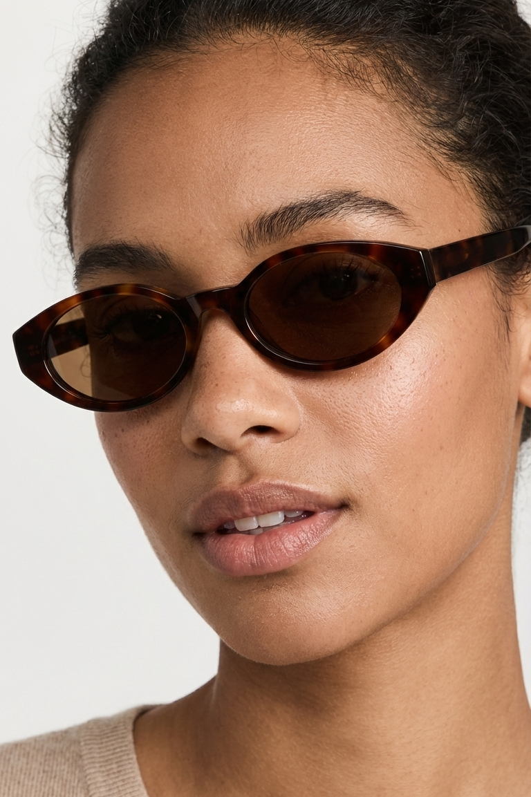 Novara Milano Brown Polarised Sunglasses on model