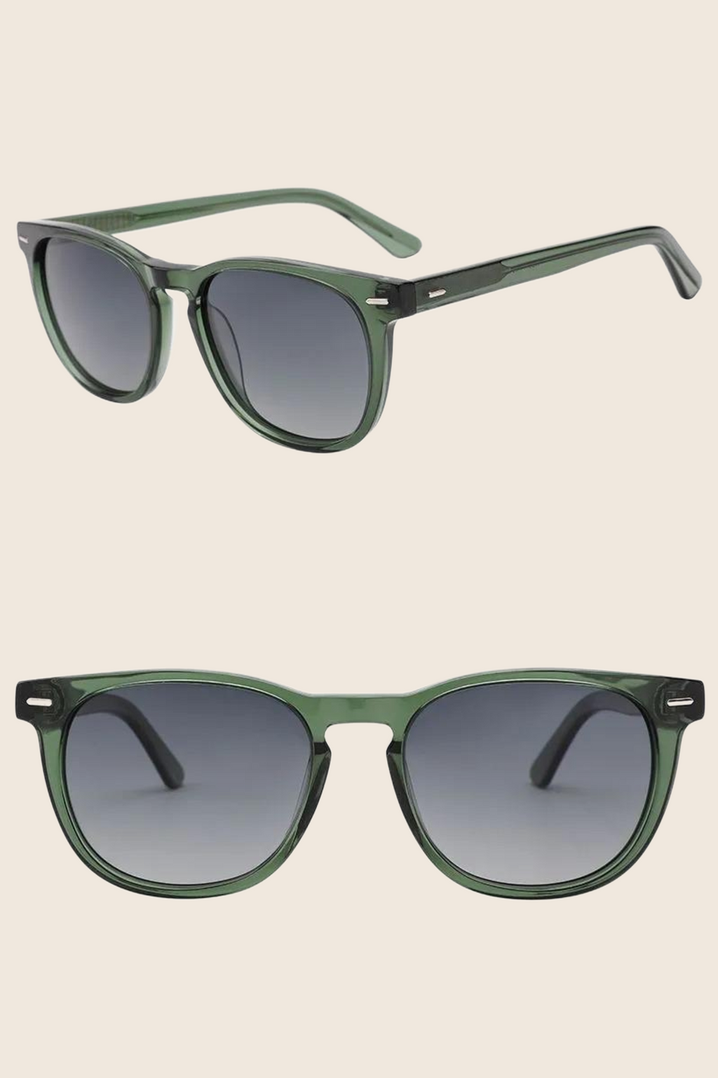 Novara Riviera Green Polarised Sunglasses front view